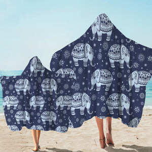 Ritual Elephant Patterns SWLS0297 Hooded Towel