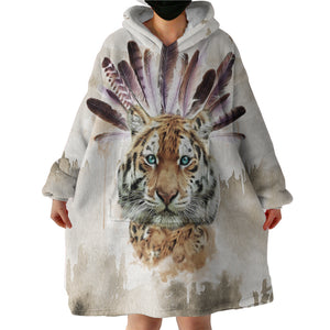 Tribal Tiger SWLF2848 Hoodie Wearable Blanket