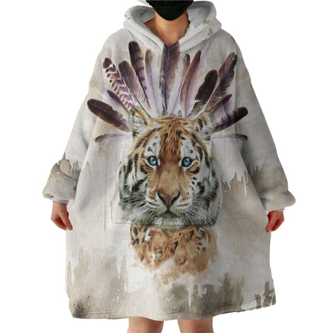 Image of Tribal Tiger SWLF2848 Hoodie Wearable Blanket