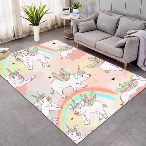 Image of Rainbow Piggy Pink SW0011 Rug