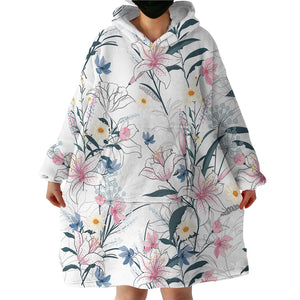 Floral SWLF0639 Hoodie Wearable Blanket