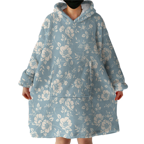 Image of Floral Wallpaper SWLF3002 Hoodie Wearable Blanket