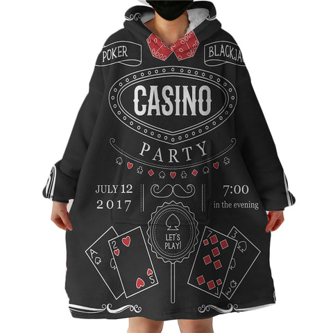 Image of Casino Party Theme SWLF2858 Hoodie Wearable Blanket