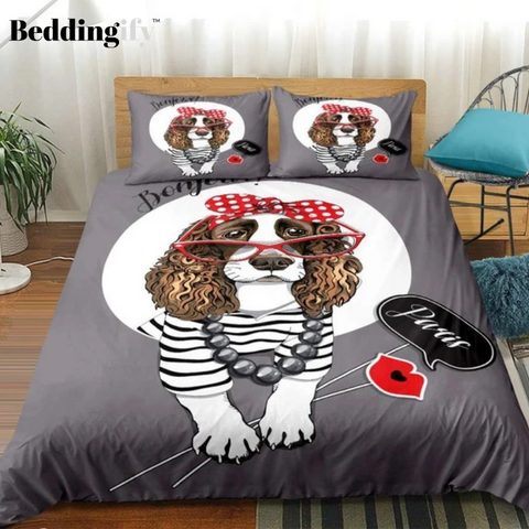 Image of 3D Cartoon Beautiful Dog Bedding Sets - Beddingify