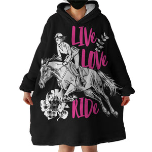 Live Love Ride SWLF2403 Hoodie Wearable Blanket