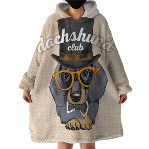 Dachshund Club SWLF2529 Hoodie Wearable Blanket
