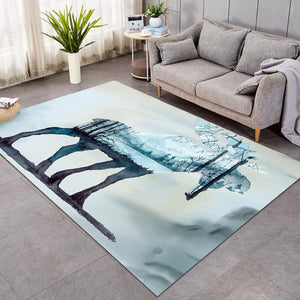 Winter Moose Snow SW0294 Rug