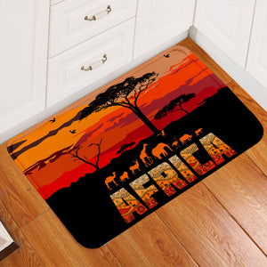 Africa Savannah Sunset Door Mat