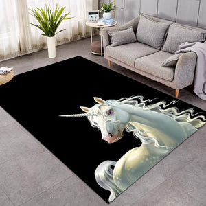 White Unicorn Black SW0037 Rug