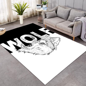 Black & White Wolf SW0835 Rug