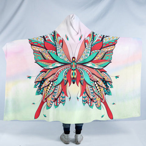 Image of Stylized Butterfly SW1094 Hooded Blanket