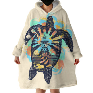 Lighthouse Turtle SWLF0680 Hoodie Wearable Blanket