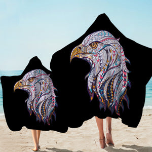 Stylized Hawk Hooded Towel