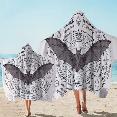 Image of Satanic Bat Hooded Towel