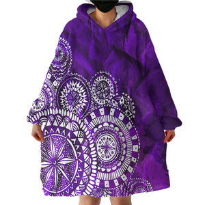 Purple Mandala SWLF1887 Hoodie Wearable Blanket