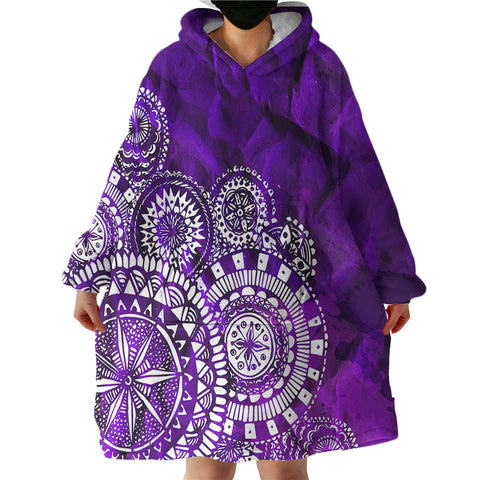 Image of Purple Mandala SWLF1887 Hoodie Wearable Blanket