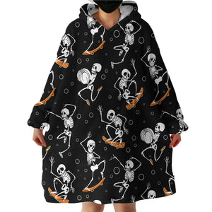 Skater Skelly SWLF1365 Hoodie Wearable Blanket