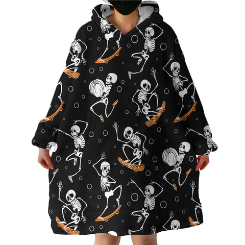 Image of Skater Skelly SWLF1365 Hoodie Wearable Blanket