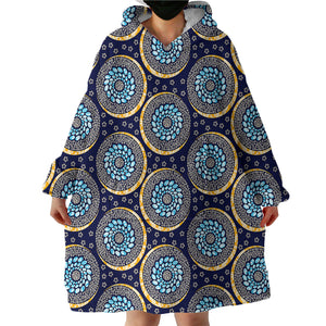 Stylized Circles SWLF1175 Hoodie Wearable Blanket