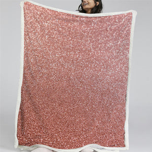 Sanding Paper Motif Sherpa Fleece Blanket