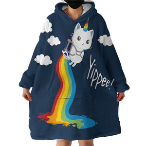 Yippe Cat SWLF0066 Hoodie Wearable Blanket
