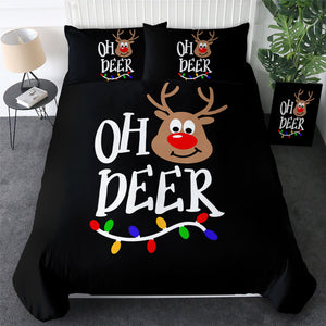 Oh Deer Black Bedding Set - Beddingify