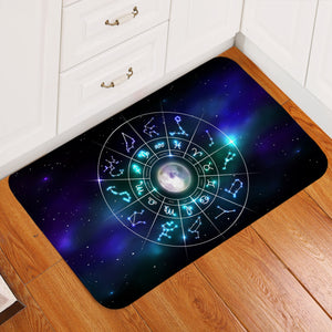 Zodiac Signs Space Door Mat