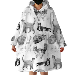 Idle Cats SWLF0086 Hoodie Wearable Blanket