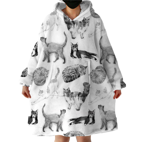 Image of Idle Cats SWLF0086 Hoodie Wearable Blanket