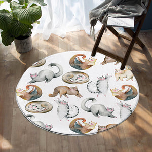 Chubby Cats SW1556 Round Rug