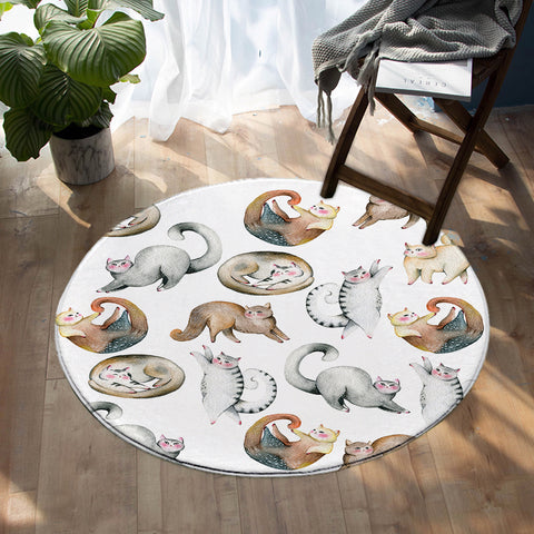 Image of Chubby Cats SW1556 Round Rug