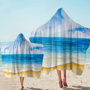 Calm Beach Painted Hooded Towel