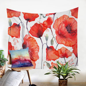 Red Flowers SW0849 Tapestry