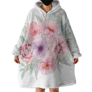 Flowers SWLF2411 Hoodie Wearable Blanket