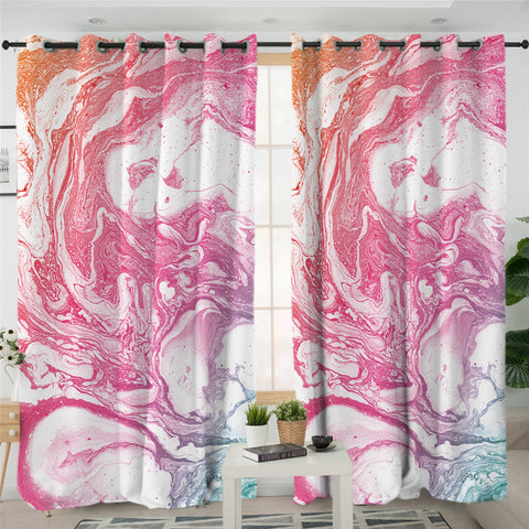 Image of Abstract Flow 2 Panel Curtains