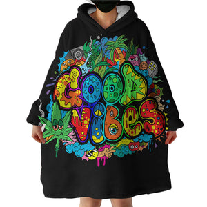 Good Vibes SWLF2995 Hoodie Wearable Blanket