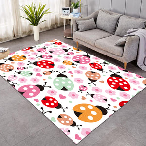 Colorful Ladybugs Flower SW1187 Rug