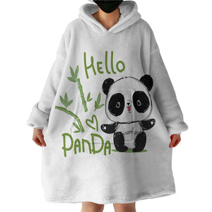 Hello Panda SWLF2383 Hoodie Wearable Blanket