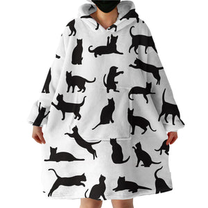 Cat Shadow SWLF0029 Hoodie Wearable Blanket