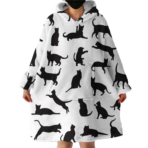 Image of Cat Shadow SWLF0029 Hoodie Wearable Blanket