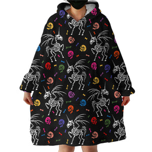 Ghost Unicorn SWLF1367 Hoodie Wearable Blanket