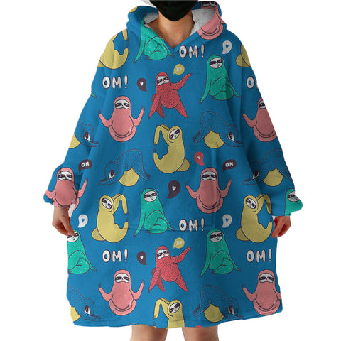Image of Om! Sloth SWLF2397 Hoodie Wearable Blanket