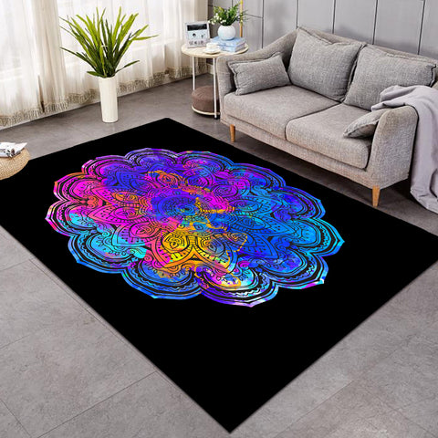 Image of Dharma Wheel Black SW1540 Rug