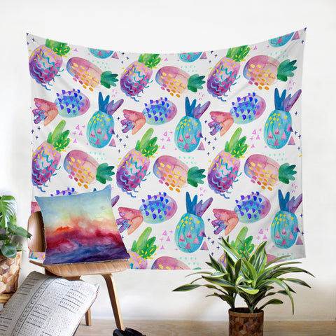 Image of Pineapple Patterns SW0748 Tapestry