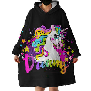 Dreamy Unicorn SWLF1567 Hoodie Wearable Blanket