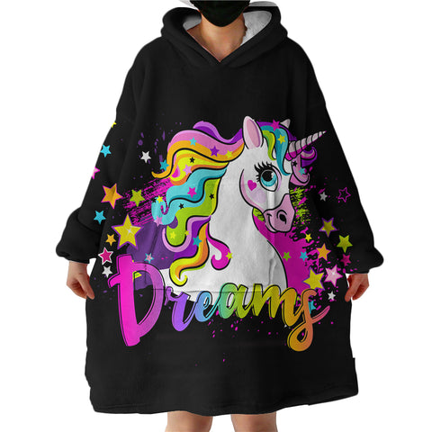 Image of Dreamy Unicorn SWLF1567 Hoodie Wearable Blanket