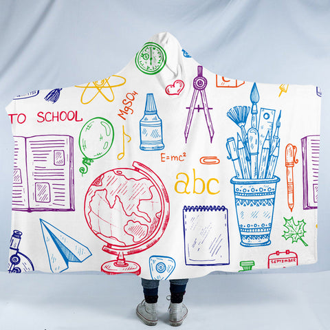 Image of School Supplies SW1547 Hooded Blanket