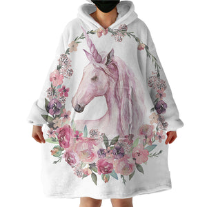 Rosy Unicorn SWLF0038 Hoodie Wearable Blanket