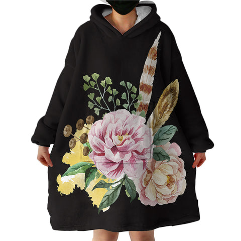 Image of Flower Bouquet SWLF0286 Hoodie Wearable Blanket