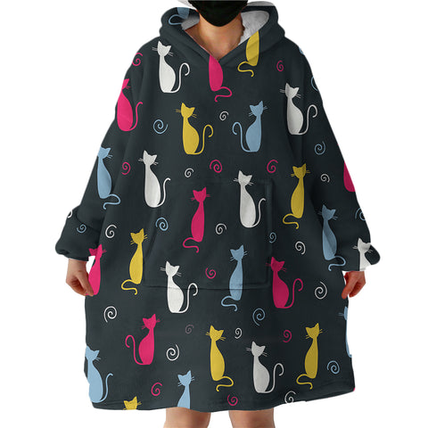 Image of Kitty Cats SWLF1900 Hoodie Wearable Blanket